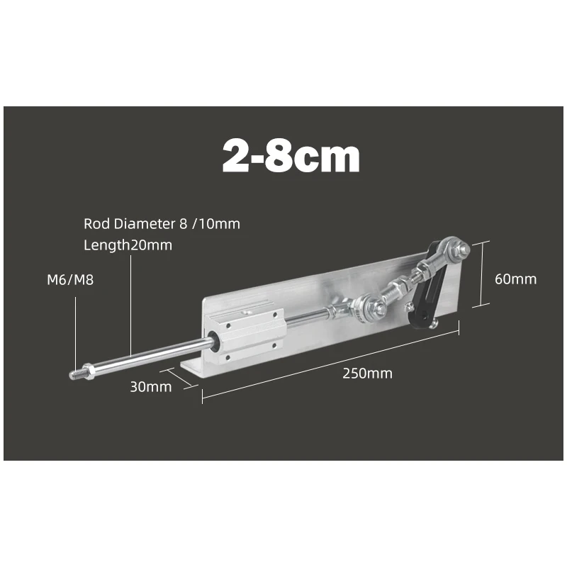 لتقوم بها بنفسك الترددية دفع قضيب المحرك أجزاء المحرك الخطي آلية تلسكوبية مع كرنك ومحور الخط 2-8 سنتيمتر 3-15 سنتيمتر للآلات