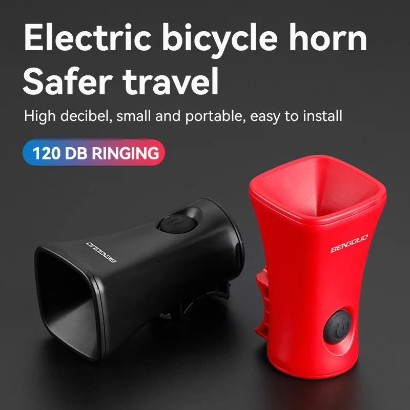 Bike Electronic Loud Horn 120 Db Warning Safety Electric Bell Police Siren Bicycle Handlebar Alarm Ring Bell Cycling Accessories