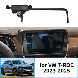 Car Mobile Phone Holder for VW T-ROC 2023 2024 2025 GPS Bracket Navigation Stand Auto Accessories