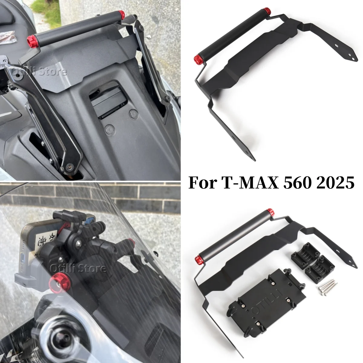 

22 мм для YAMAHA T-MAX 560 T-MAX TMAX 560 TMAX 560 2025 мотоциклетный держатель мобильного телефона навигационная пластина кронштейн GPS подставка держатель