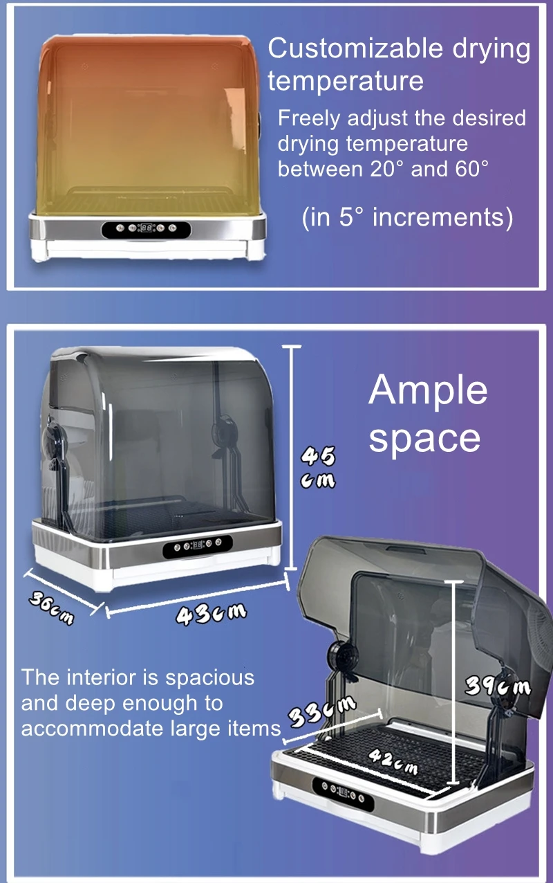 Dust-proof drying cabinet for figurines and models, spray paint booth, airbrush spray paint oven, coloring clamp, and seal