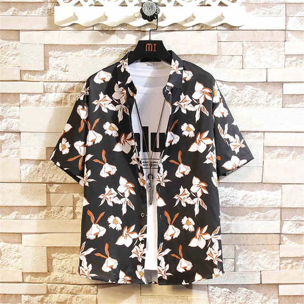 Summer Men's Shirt Coconut Tree 3D Print Short Sleeve Breathable Men's Tops Casual Loose Shirts Men Oversized Shirts for Men