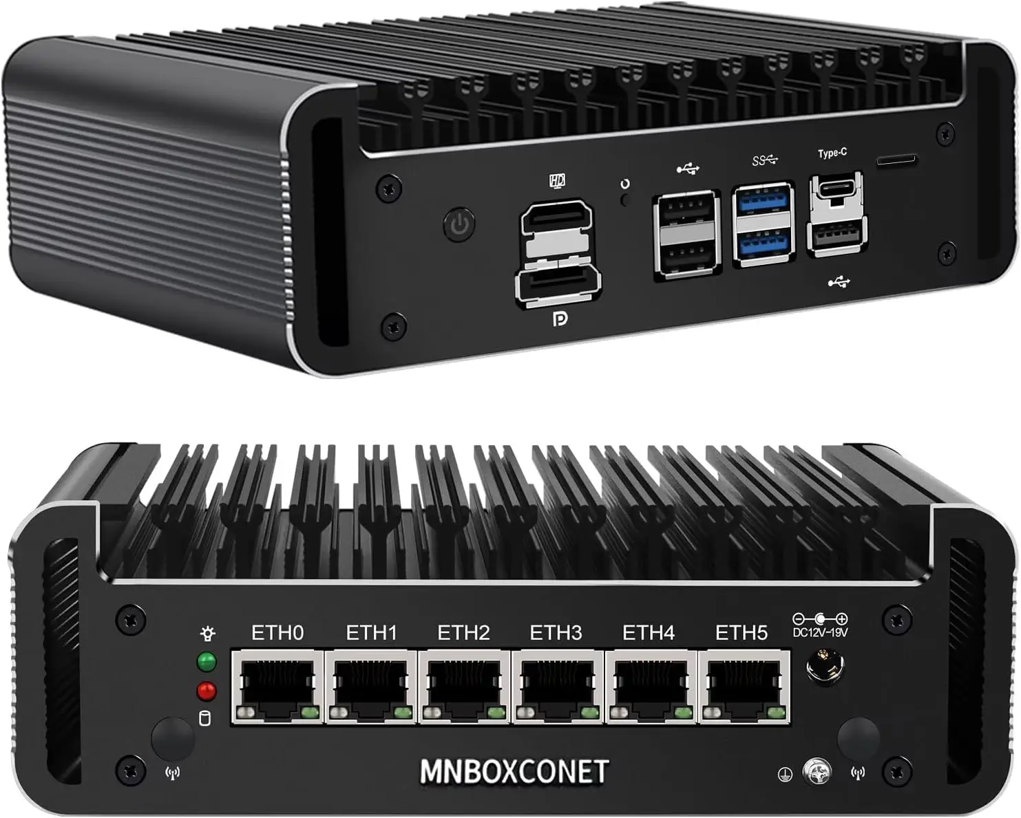 MNBOXCONET Мини-ПК Брандмауэр безвентиляторный