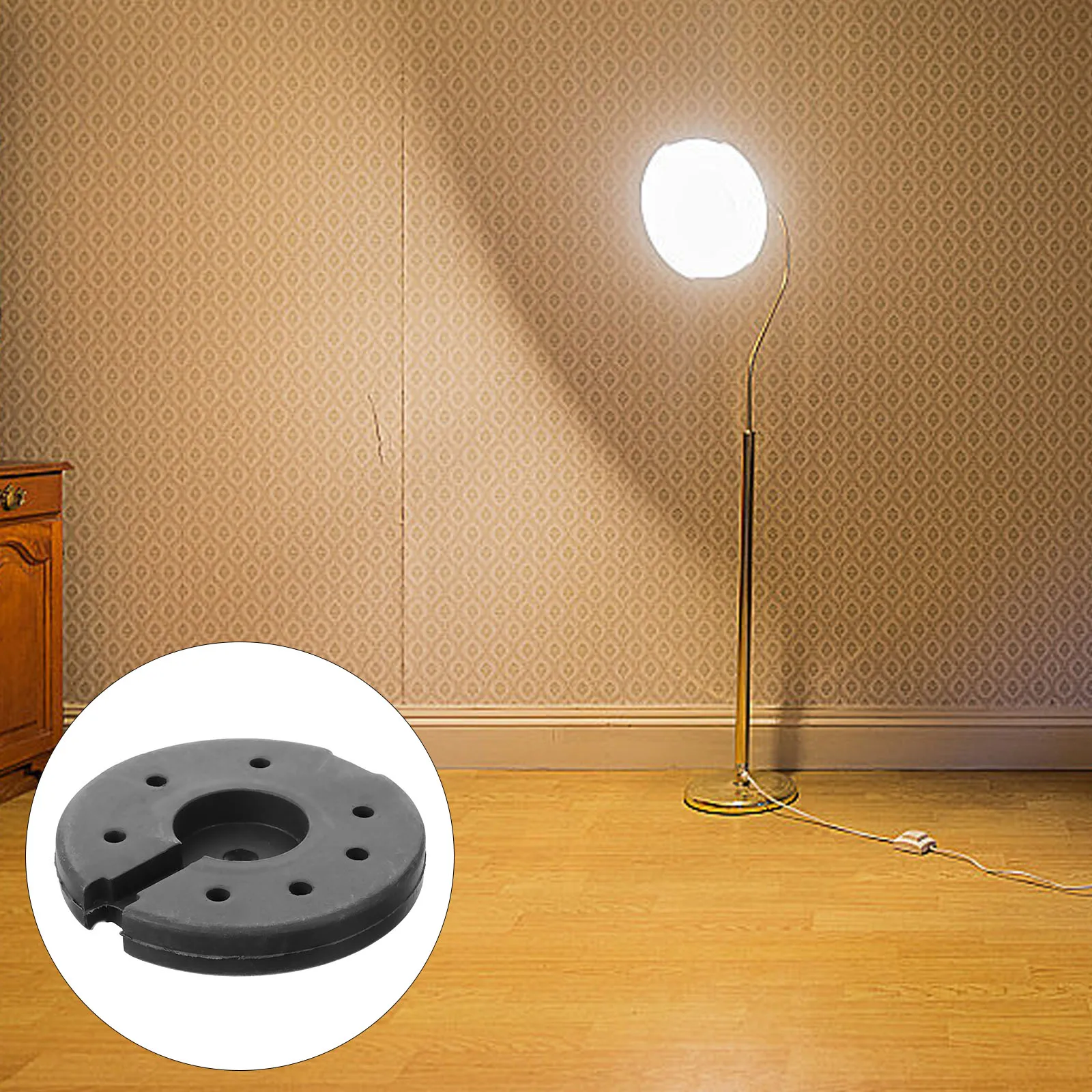 

Sturdy Steel Weighted Replacement Block for Floor Table Desk Light Strong Counterweight Durable Round Design for Replacement