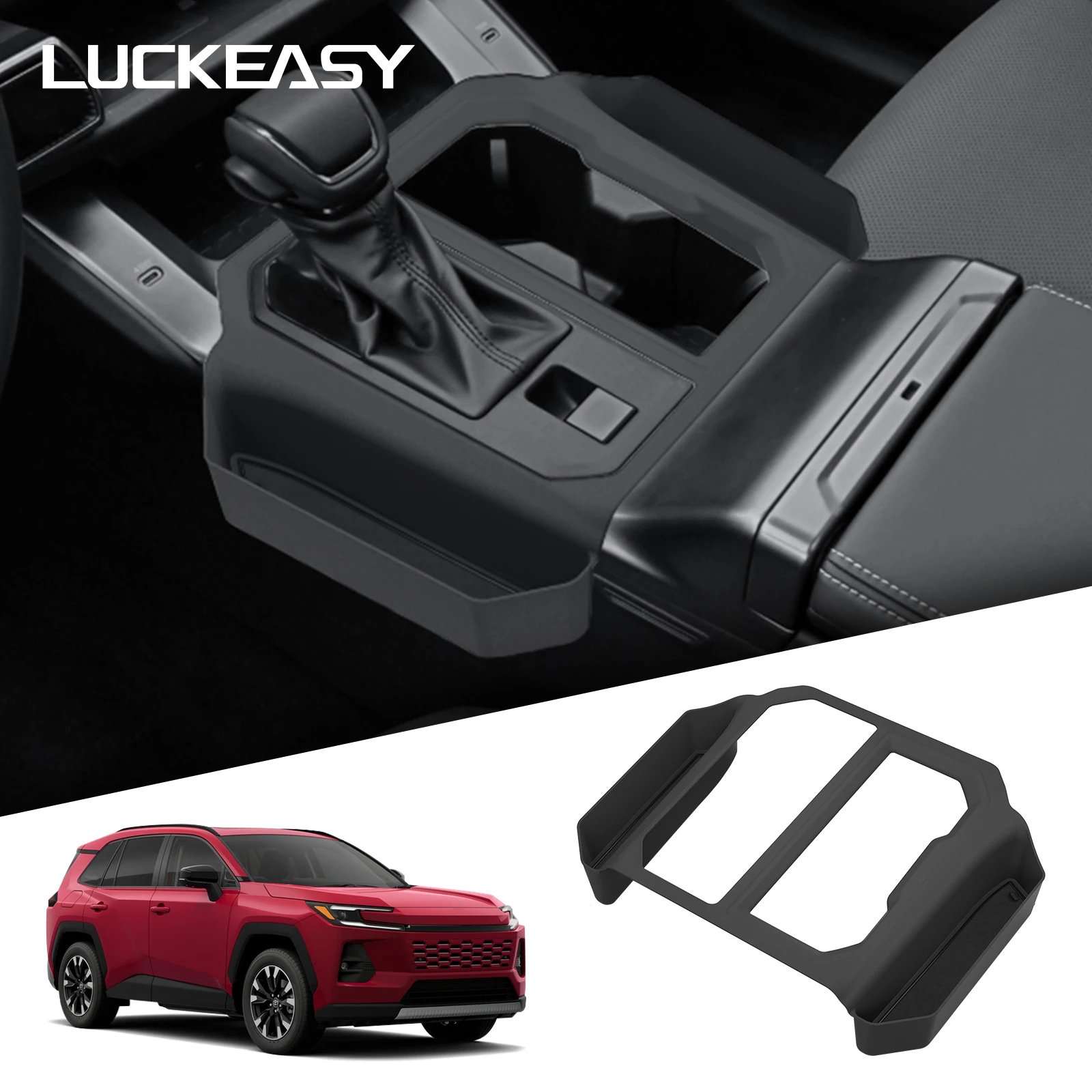 Für Toyota RAV4 2026 ABS Auto-Mittelkonsolen-Aufbewahrungstasche, Innenraum-Zubehör in Schwarz
