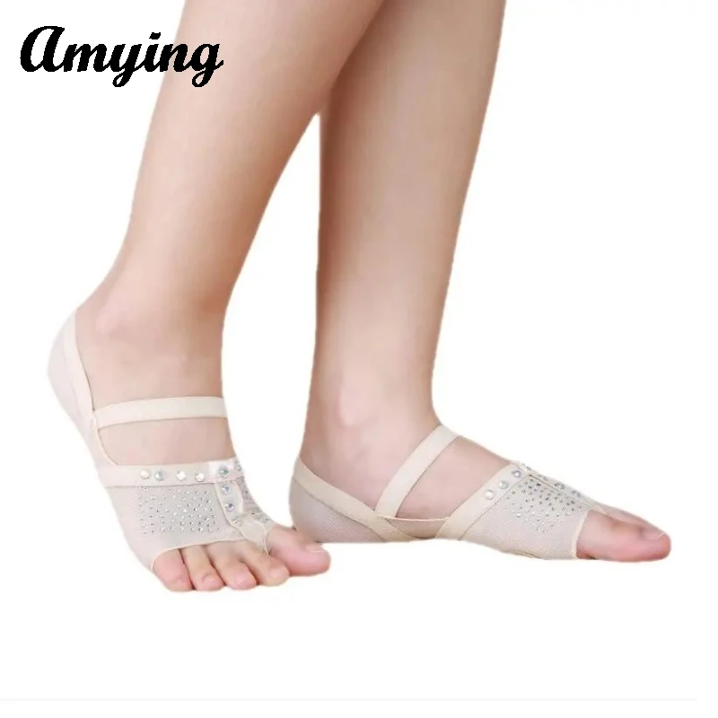 2024 Women/Men One Piece Sole Pad Sole Cover Belly Dance Fitness Training Practicing Dance Socks Gym Yoga Pilates Home Workouts