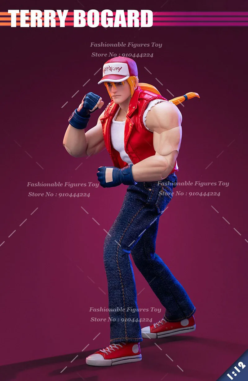 TS-XZZ-005 1/12 Men Soldier Terry Bogard Japanese Classic Fighting Game Doll Full Set 6Inch Action Figure Model Collection Gift