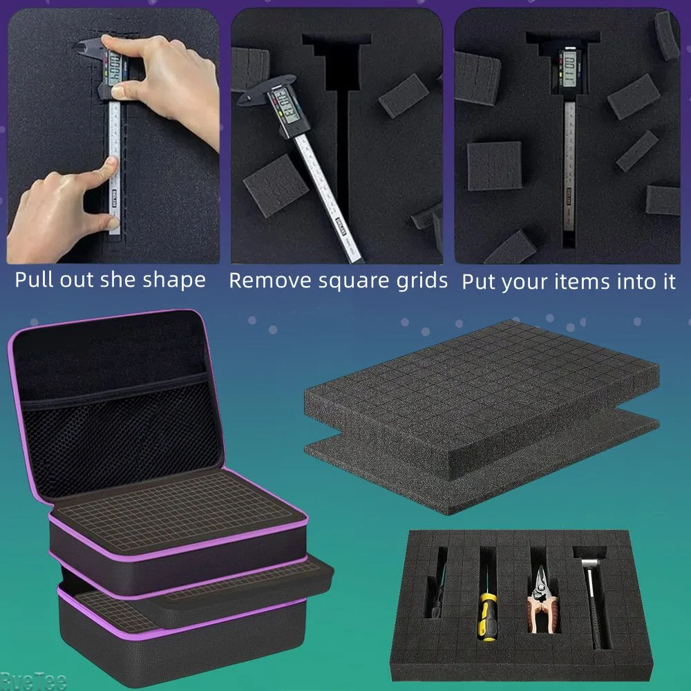 31x20cm Hard EVA Storage Case with Pre Cut Sponge Portable Organizer for Electrician Gadget Camera Instrument Electronic Device