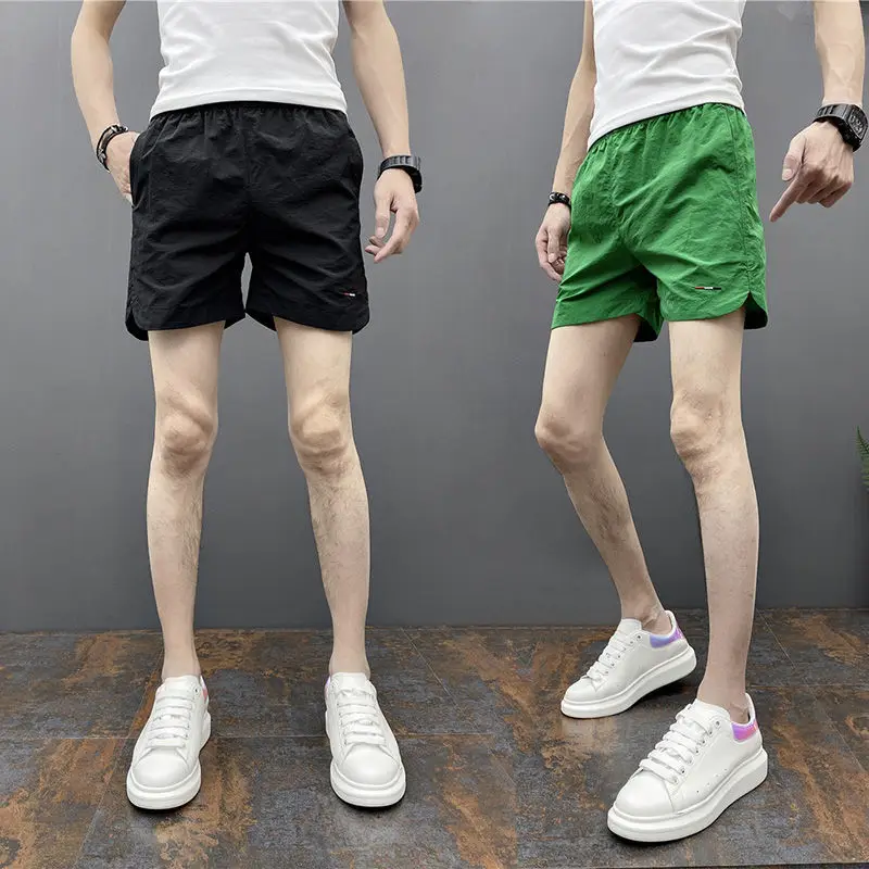 Black Men's Shorts Home Sweat Male Short Pants Green Joggers Gym Quick Dry In Bulk New Pant 2024 90s Korean Style Small Size Y2k