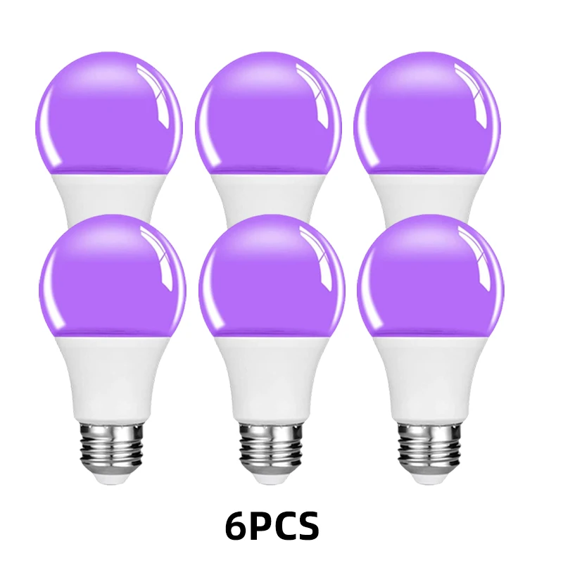 

Halloween UV Blacklight Bulb 12W E27 - Super Bright Purple LED Lamp for Haunted House, Glow Party, Neon Fluorescent Decor