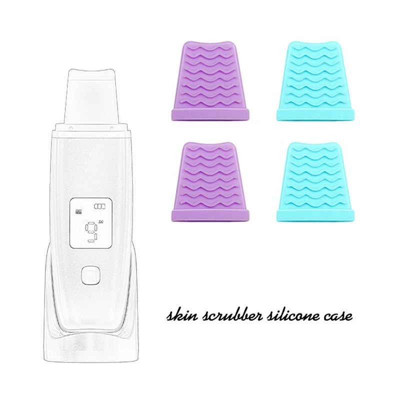 Skin Scrubber Spatel Siliconen Hoes Exfoliërende Schraper Siliconen Beschermkap Face Tool