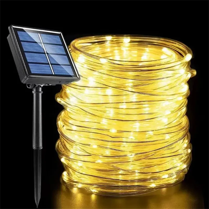 300LED Solar Rope Strip Light Outdoor Waterproof Fairy Lights for Garden Lawn Tree Yard Fence Pathway Christmas Decor