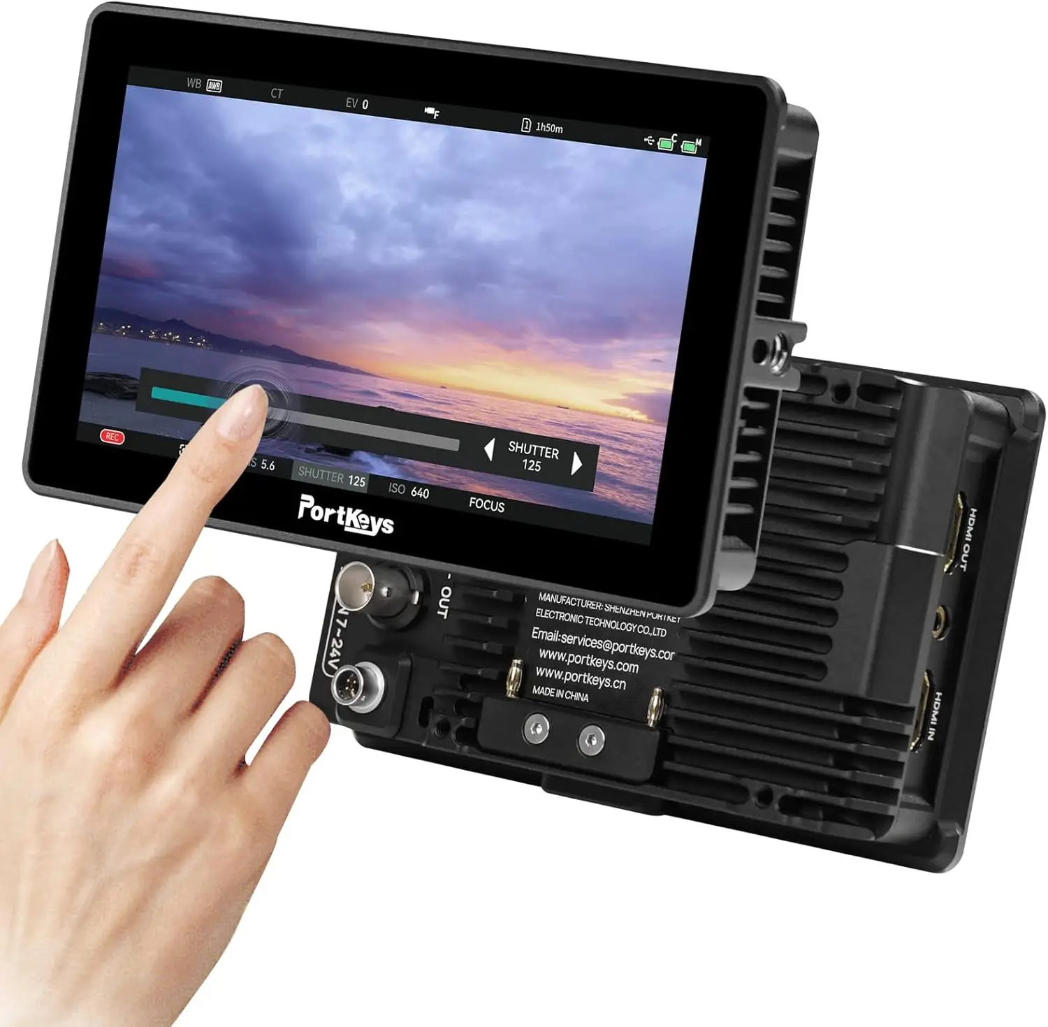 PortKeys BM5 IV 5.5 Inch 2000nits Touch Camera Monitor 4K HDMI 3G SDI Input Output Camera Control 3D LUT HDR False Color
