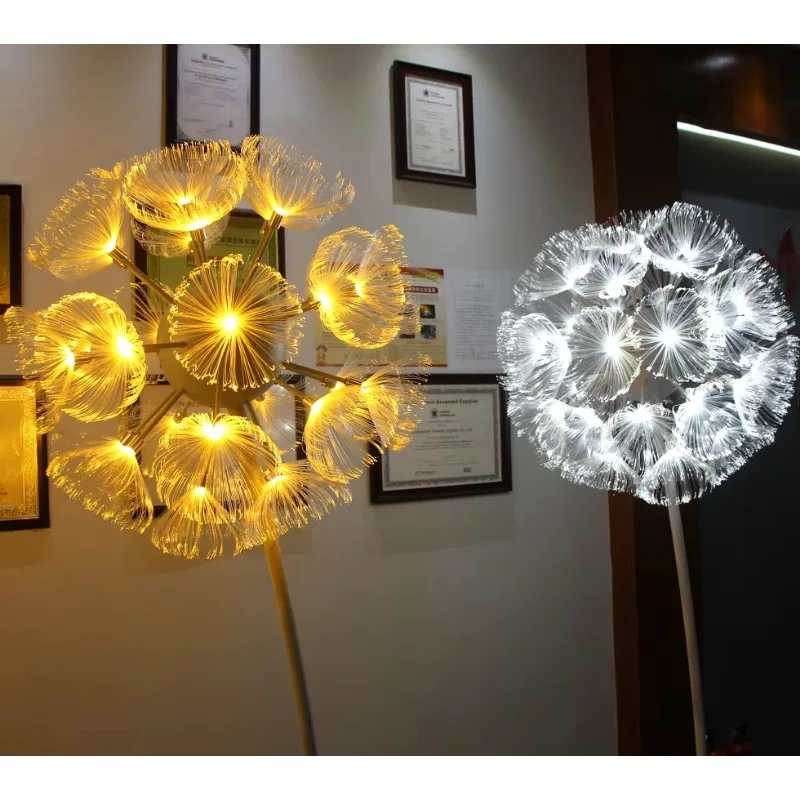 زينة عيد الميلاد Led من الألياف الضوئية زهرة الهندباء لعرض إضاءة بلازا للحديقة الخارجية #2