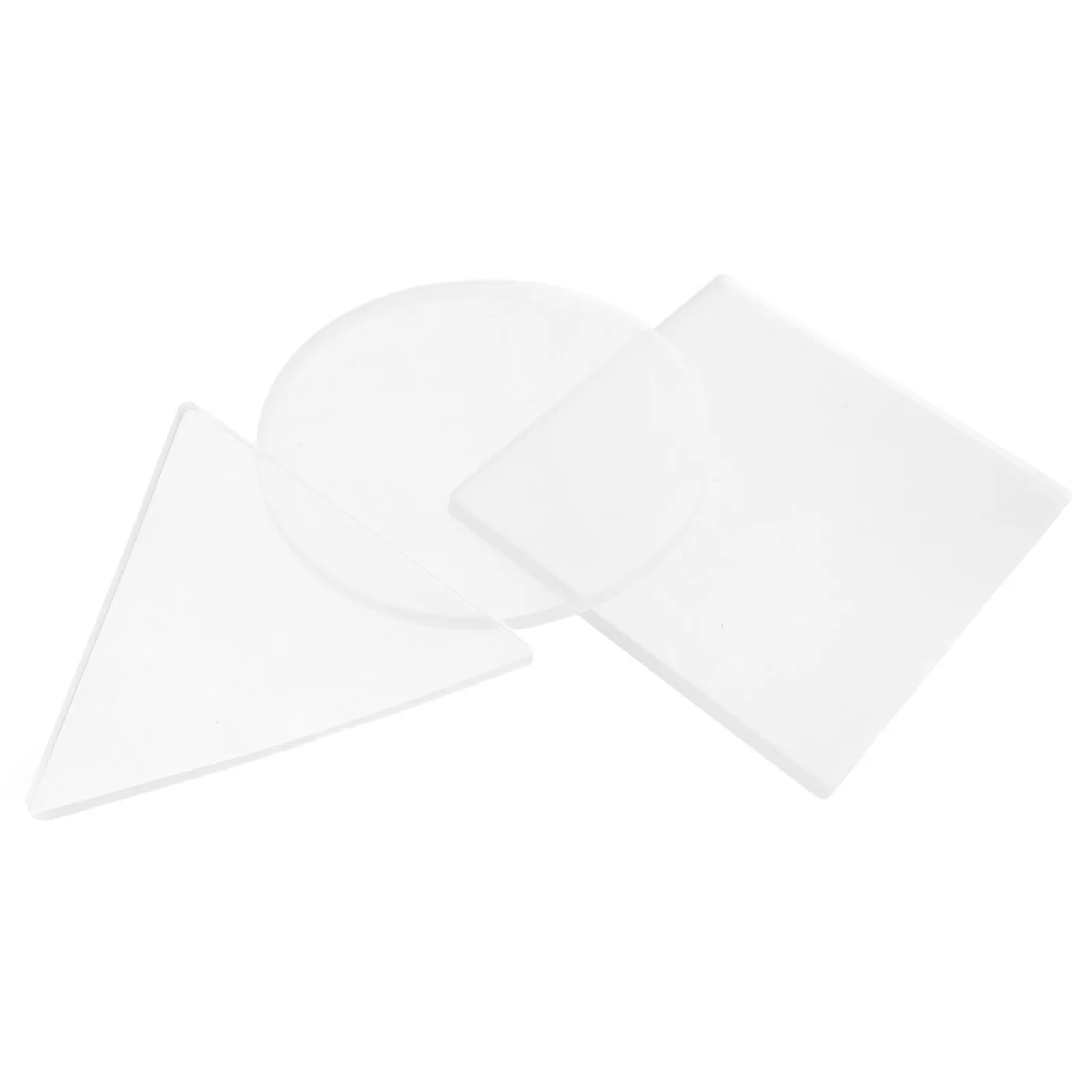 3Pcs Gel Plate Printing Kit Reusable Transparent A4 10 Round 7 6 Square Thick Soft Art Gel Printing Plates for Monoprinting