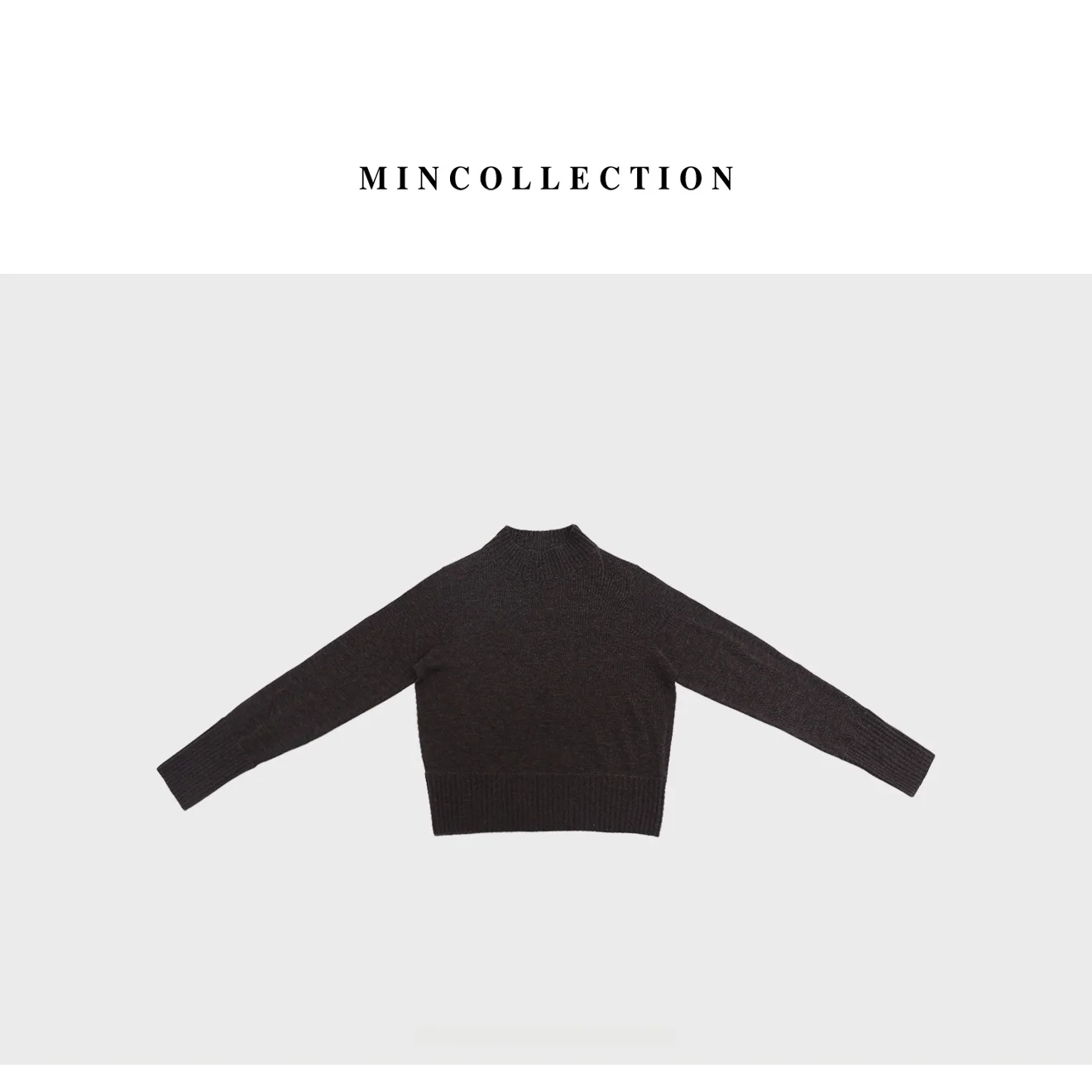 

Коричневый шерстяной вязаный свитер с полувысоким воротником, окрашенный методом дип-дай, приталенный, повседневный, женский, модная осенняя коллекция