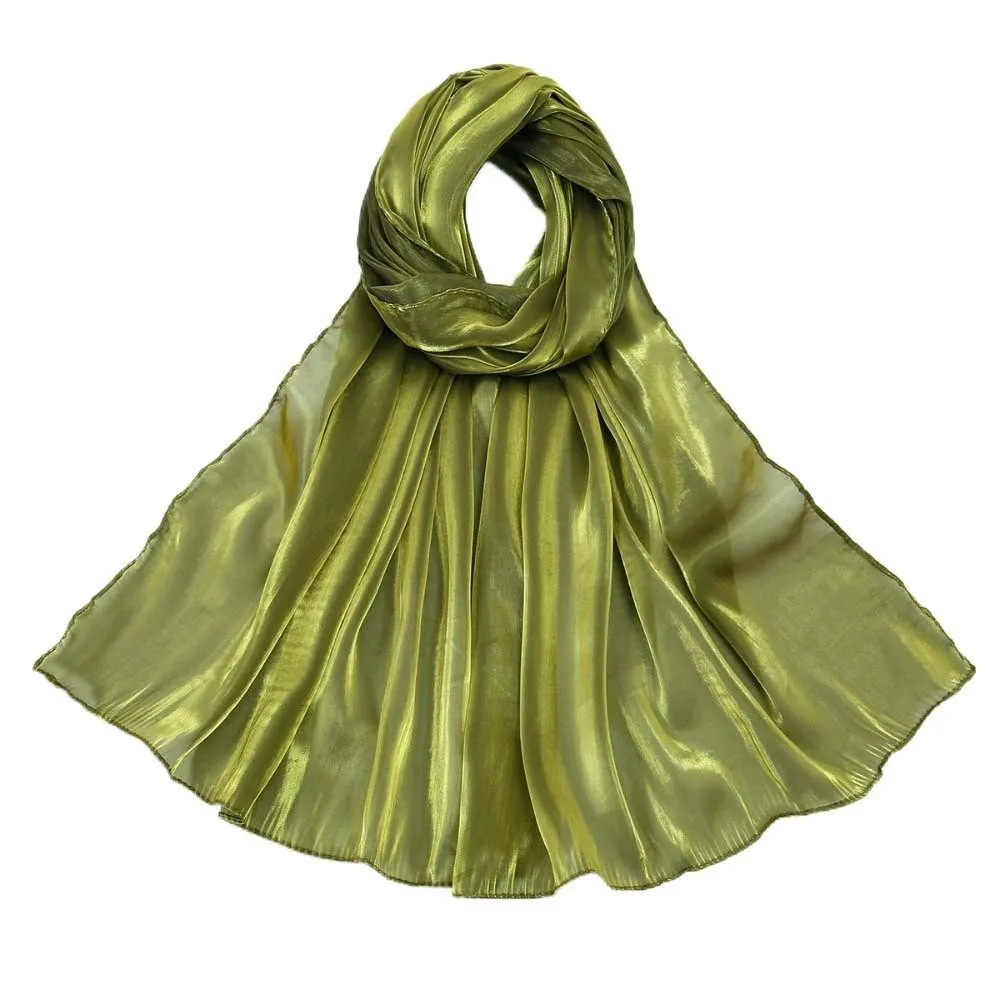 

Дышащий шифоновый хиджаб-шарф, длинный солнцезащитный гладкий шелковый платок, полиэстеровый тонкий большой шарф с влагопоглощающими свойствами, украшение для шеи