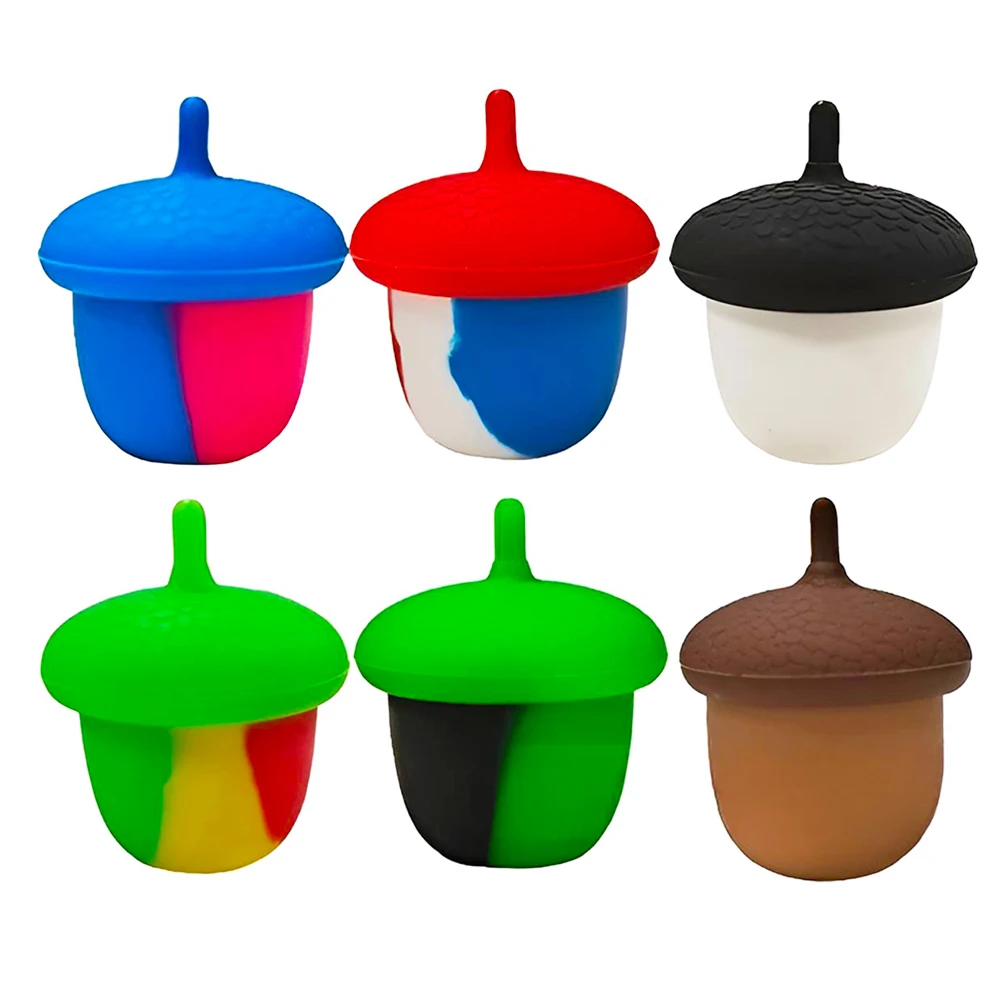 

1/2PCS Pinecone Wax Jar 5ml Silicone Container Storage Box Bottles Organization Case