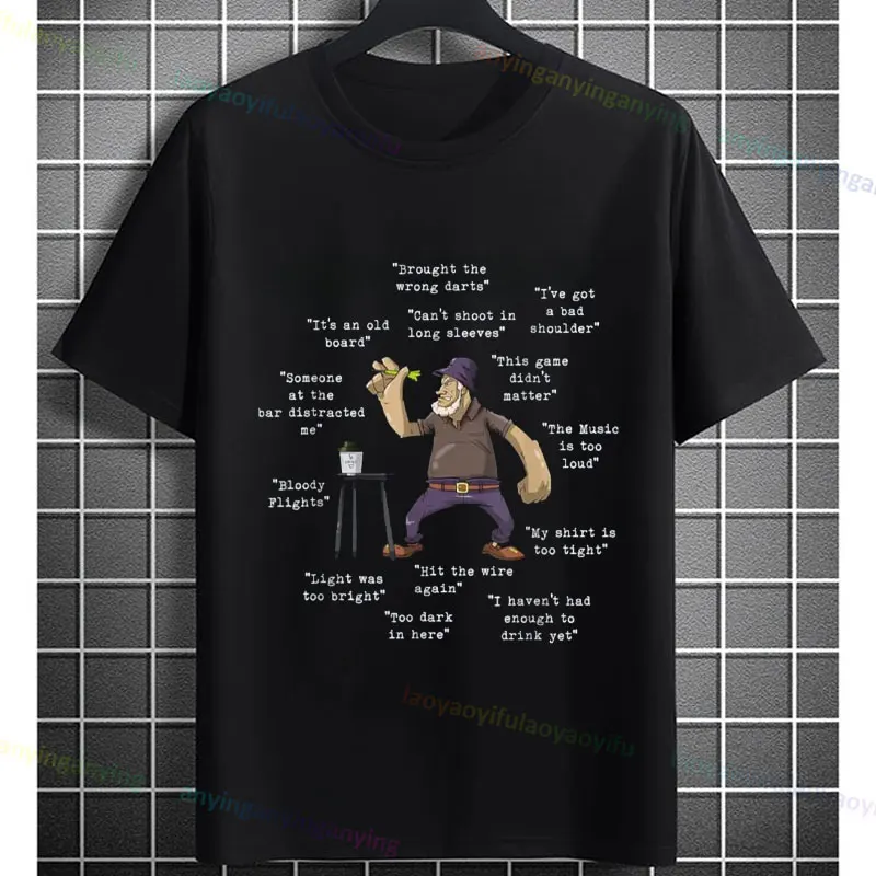 Funny Saying Dart Darts Gift Idea Dart- Player Graphic T-Shirt Short-sleeve Pure Cotton Tshirt Casual Daily & Weekend Wear