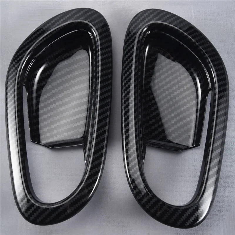 For Nissan Navara NP300 2016-2021 Carbon Fibre Car Inner Door Handle Bowl Protector Frame Cover Trim Sticker Accessories