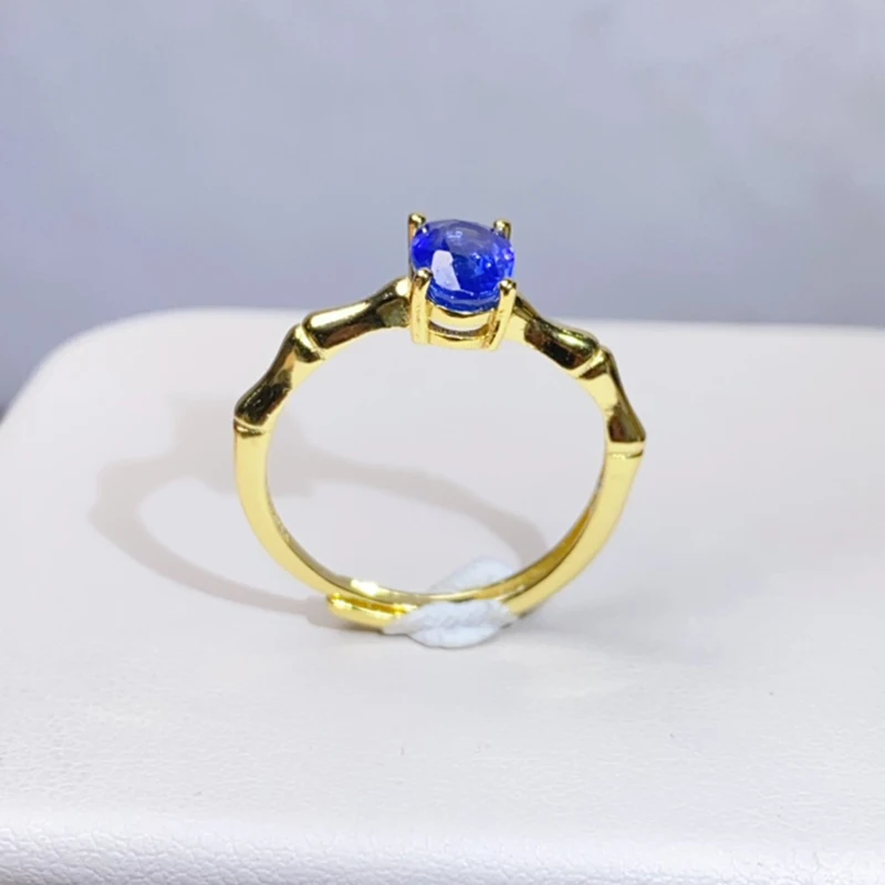 Natural Sapphire Rings for women silver 925 jewelry luxury gem stones 18k gold plated free shiping items