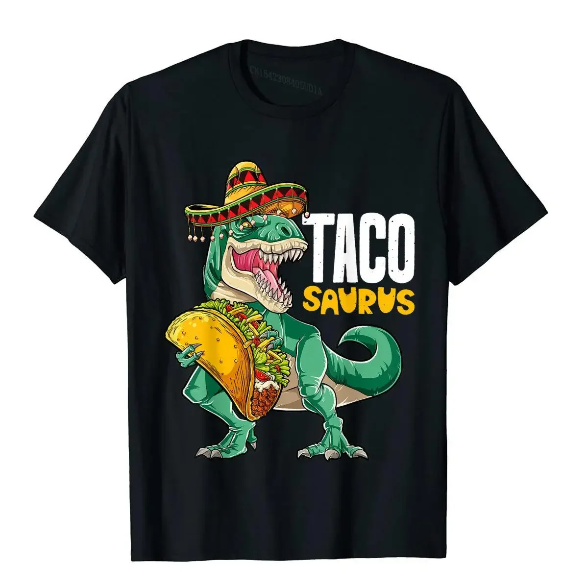 Tacosaurus Shirt Taco Cinco De Mayo Kids Boys Dinosaur T Rex T Shirt Fashion Preppy Style Cotton Men's T Shirts Moto Biker