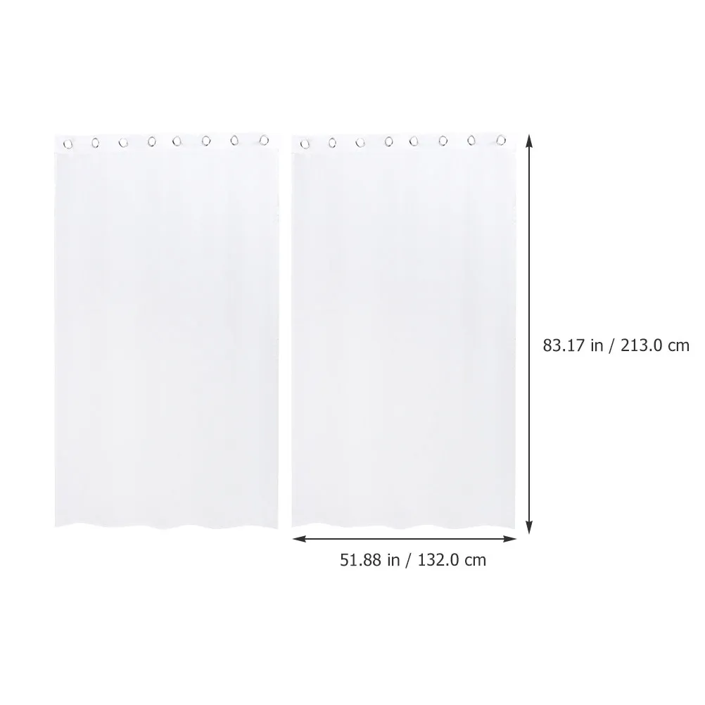2Pcs Outdoor Waterproof Curtains Polyester Privacy Drapes for Garden Pavilion Balcony Window Living Room Decorative Curtains