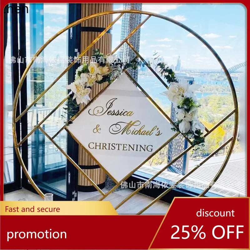 YFY Stainless Steel Background Stand Electroplated Titanium gold Screen Wedding Decoration Background Metal Frame
