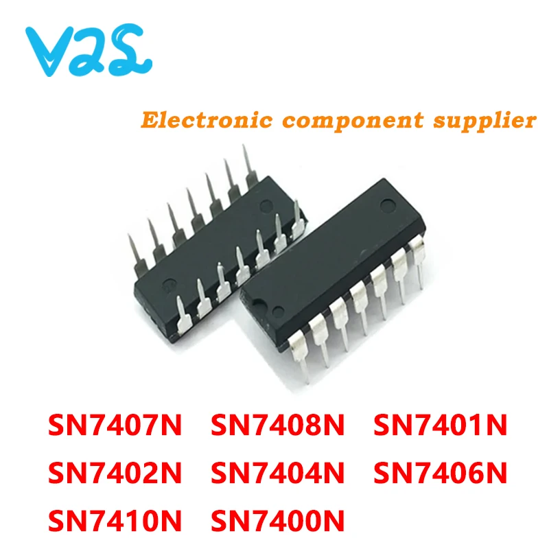 

(10pcs) 100% New SN7400N DIP-14 SN7400 SN7408N SN7408 SN7407N SN7407 SN7401N SN7402N SN7404N SN7406N SN7410N DIP DIP14