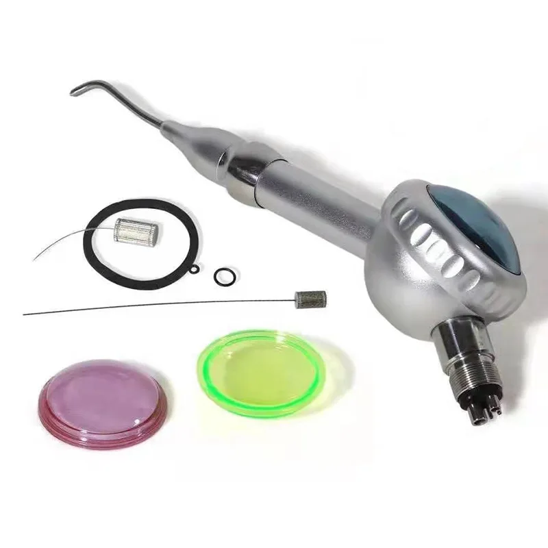 Colorful Sandblasting Handpiece, Abrasive Polishing Unit, Stain Clearing Device with-Clogging Structure