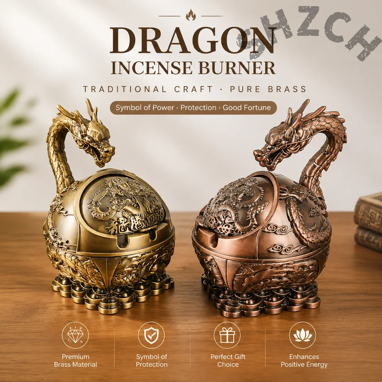 Bronze 12 Zodiac Ashtray Animal Ashtray Metal Cigar Ashtray Living Room Office Smoking Accessories Portable Boyfriend Gift