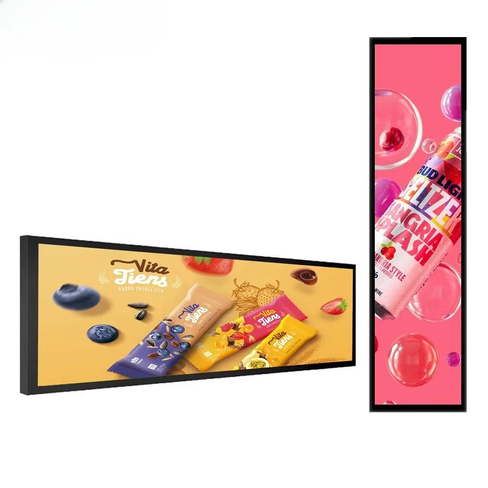 16.4/16 8/19.1/24/28/29/43 inch ultra-wide stretch strip touch screen display LCD strip screen advertising display