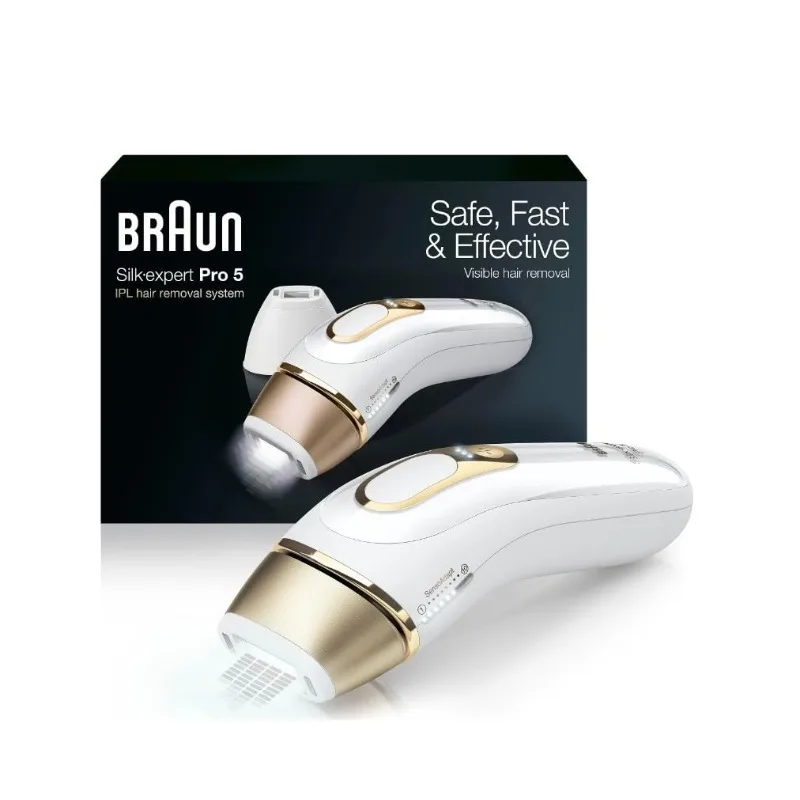 

Braun Silk Expert Pro5 IPL Hair Removal Device for Women & Men - Lasting Hair Regrowth Reduction, Virtually Painless Alternative