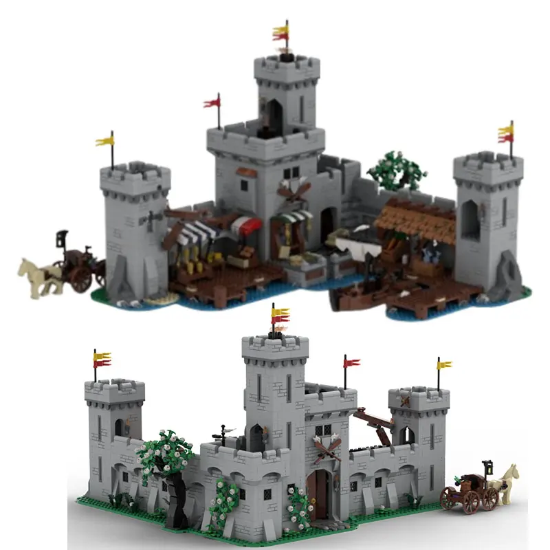 

MOC-232254 2791pcs small particle assembly building blocks medieval building forest castle gift toy