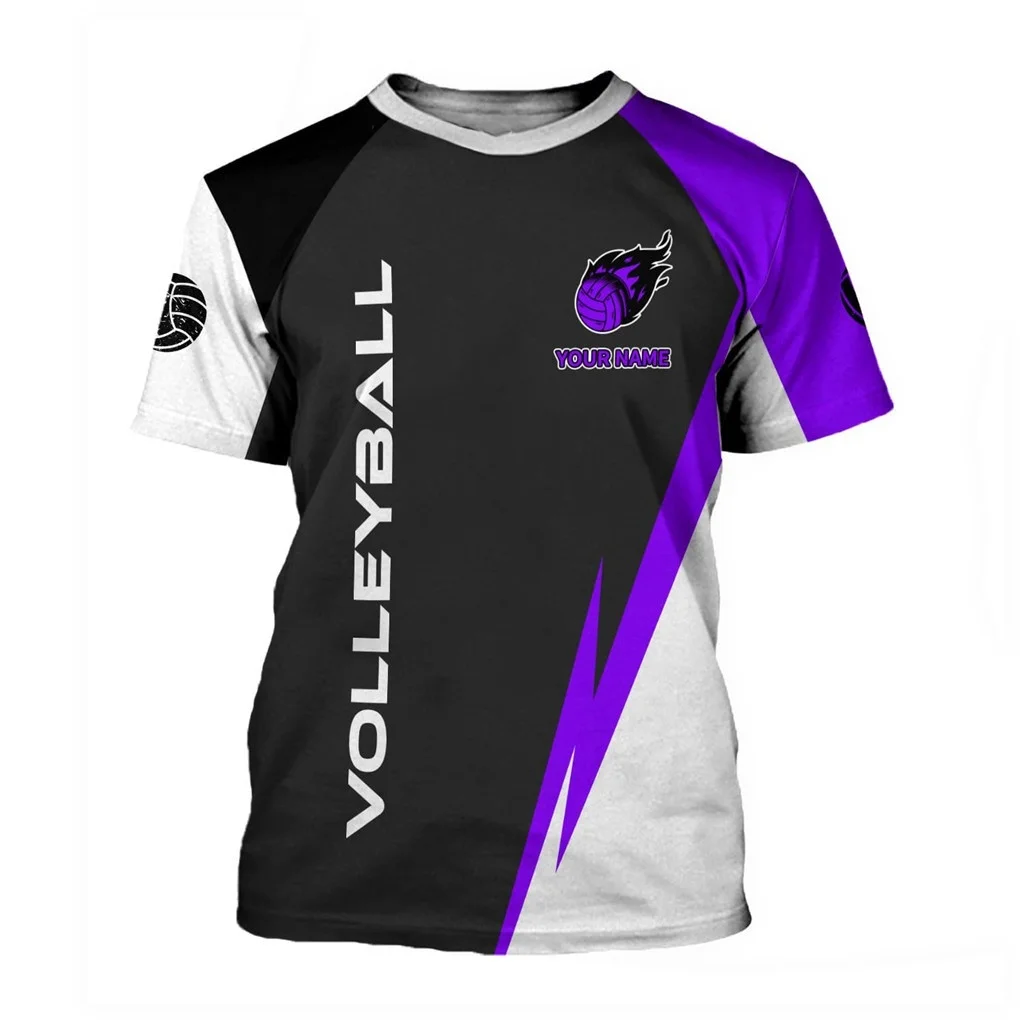 Afbeelding 5: Heren T-shirt met 3D-volleybalprint Sneldrogend Sportkleding met korte mouwen voor buitentraining Op maat gemaakte comfortabele herenkleding