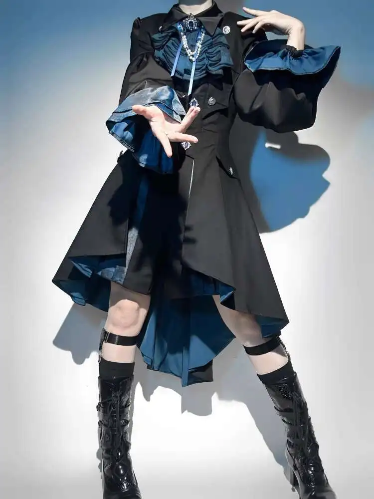 Nuevo Fiesta carnaval Halloween Cos Cosplay alegría profunda Dark Tune Prince serie Lolita abrigo vestido pantalones cortos traje Tops pajarita