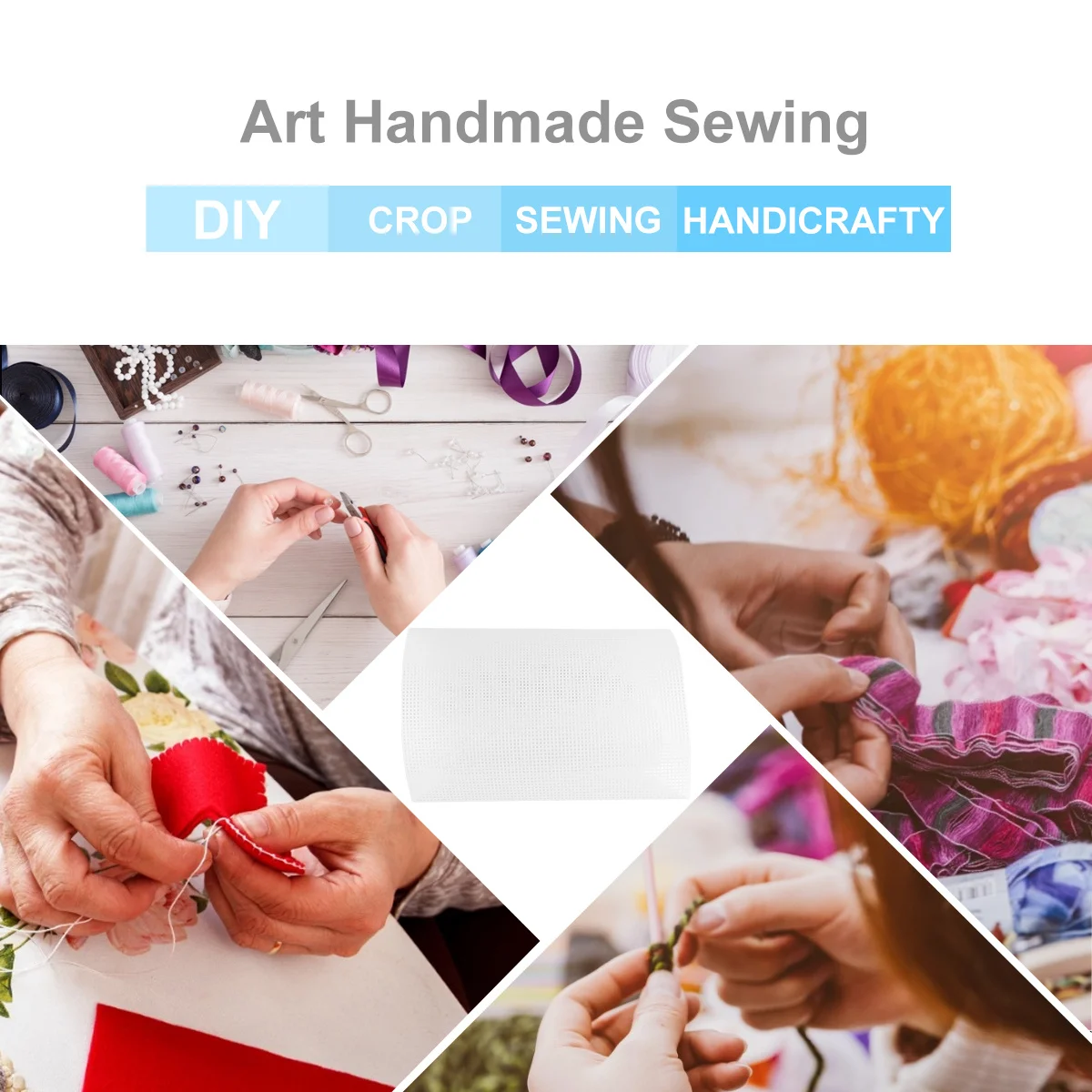 

3Pcs Mesh Plastic Canvas Sheets Durable Pe Material DIY Cross Stitch Embroidery Yarn Crafting Coaster Pad Sewing Mesh