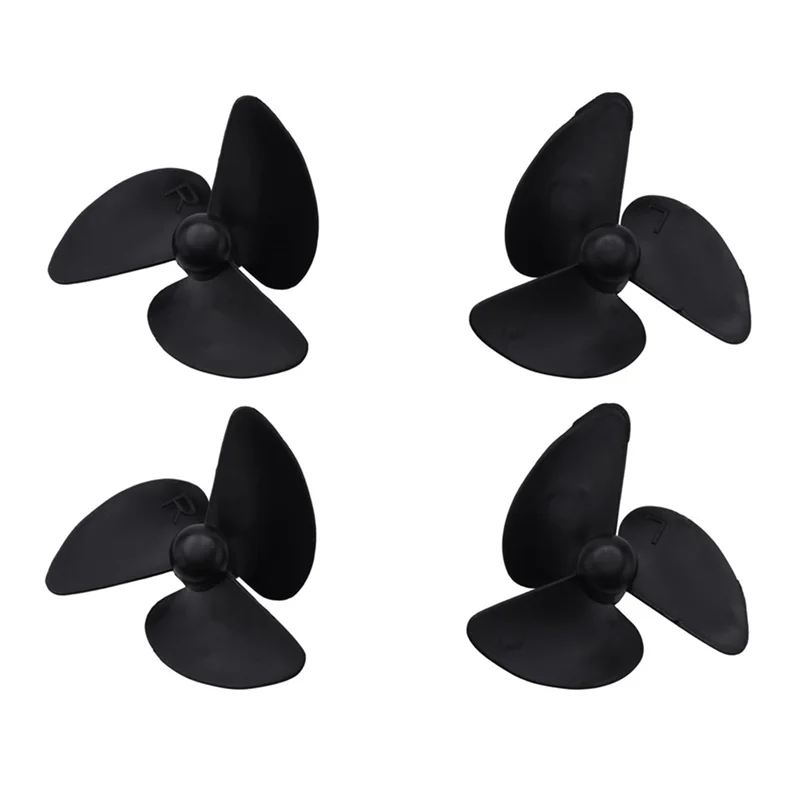 AED7-4Pcs 4 اليسار و 4 اليمين 3-Blade المروحة ل Flytec 2011-5 قارب طعم صيد السمك صياد السمك RC قارب إكسسوارات قطع غيار #1