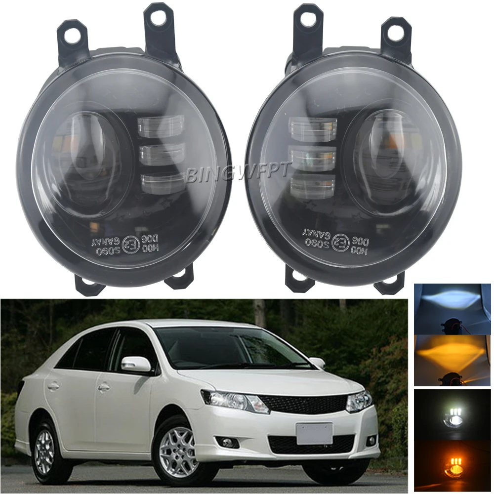 2PCS/Set 12V H11 Fog Lamp Foglamps For Toyota Allion 2/ii 2007 2008 2009 2010 LED Fog Lights Daytime Running Lights