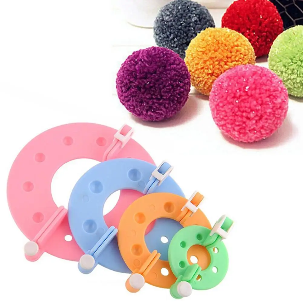 8 stücke Wolle Ball Maker Gestrickte Werkzeuge Garn Pompon Wolle Plüsch Ball Set Flusen Ball Wolle Ball Produktion Werkzeuge Pompons DIY Woolen Werkzeug – Detail 6