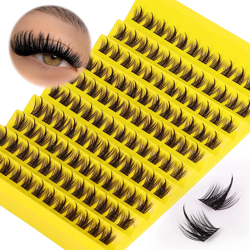 Lashes 120pcs 40D DIY Eyelash Extension D Curl Long Individual Lashes Mixed Tray Faux Mink Lash