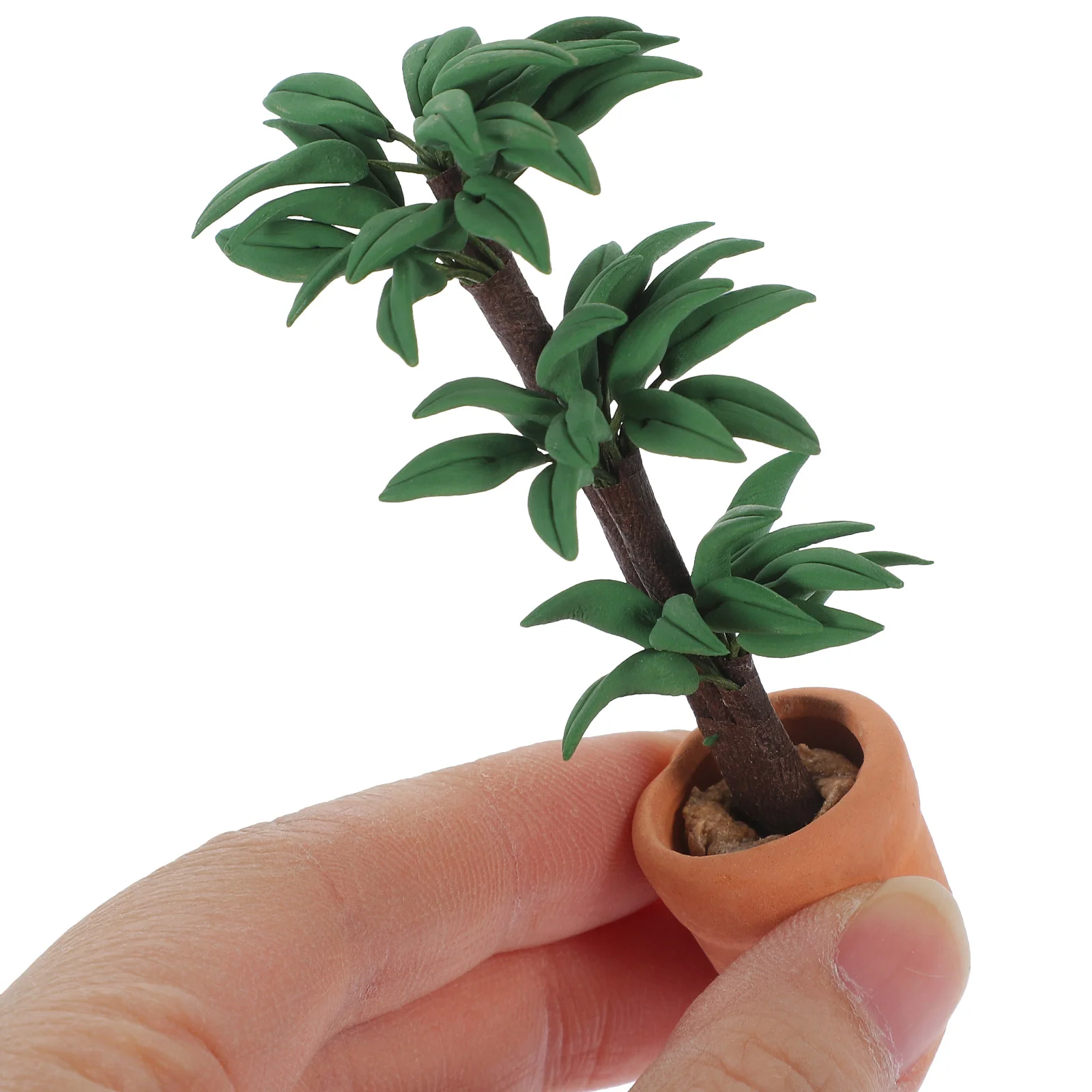 Dollhouse Rich Tree Artificial Plants Mini Pot Toy Room Decor Miniature Potted Model Resin Simulation