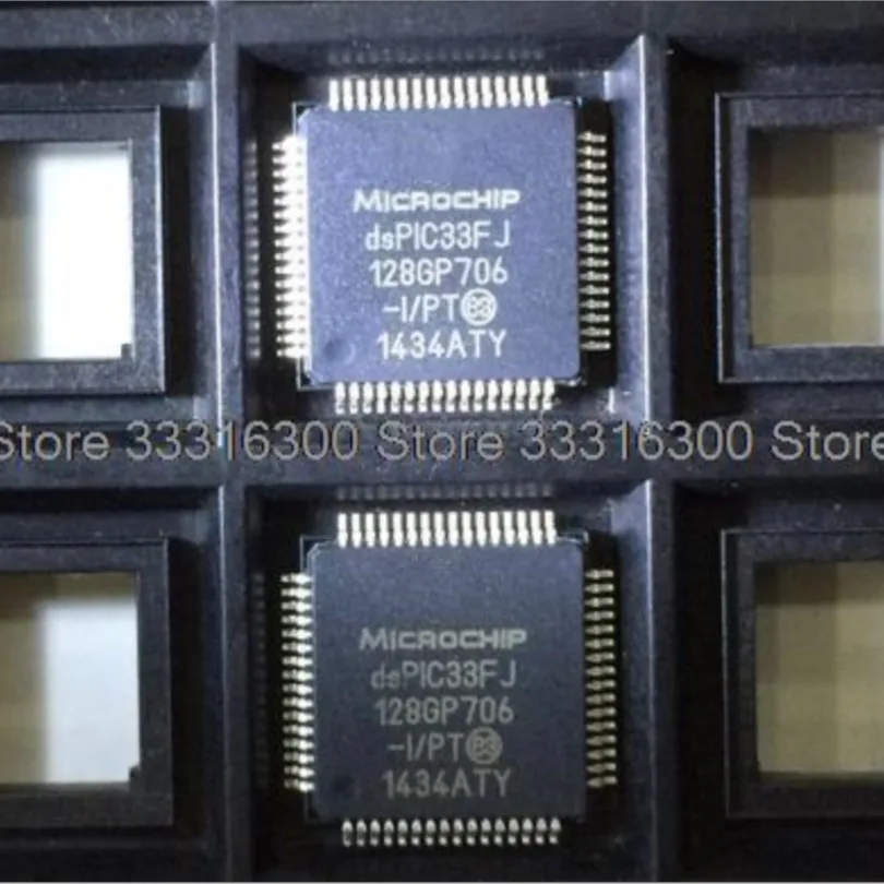 3PCS New DSPIC33FJ128GP706-I/PT  TQFP64  Digital signal processor chip IC