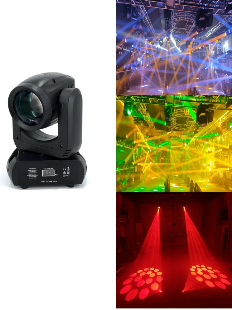 Mini lumière principale mobile LED 150W faisceau + Spot + 18 prismes rotatifs Dj Dmx effet de scène lumière barre Disco