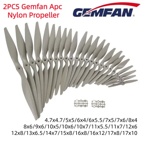 2PCS Gemfan Apc Nylon Propeller 5x5/6x4/7x5/8x4/8x6/9x6/10x5/10x7/11x5.5/12x6/13x6.5/14x7/16x8/17x10 Props For RC Model Airplane