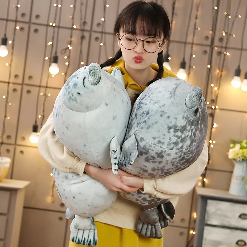 30 ~ 80 cm come il vero sigillo peluche bianco Phocidae grigio morbido regalo di bambola di peluche acquatico