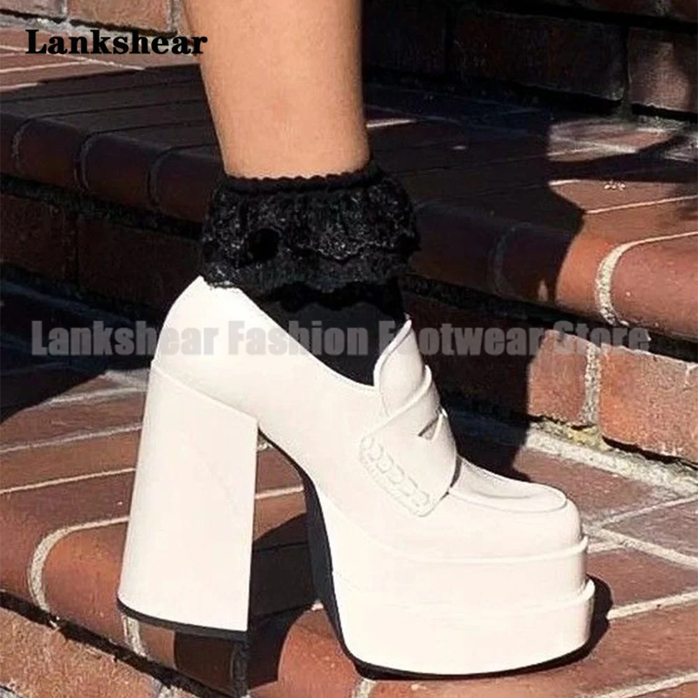 

Platform Solid Chunky Heel Pumps Women's Sandals Summer Ankle Strap Buckle Party Dress Shoes Sandals Sandalias De Mujer Verano