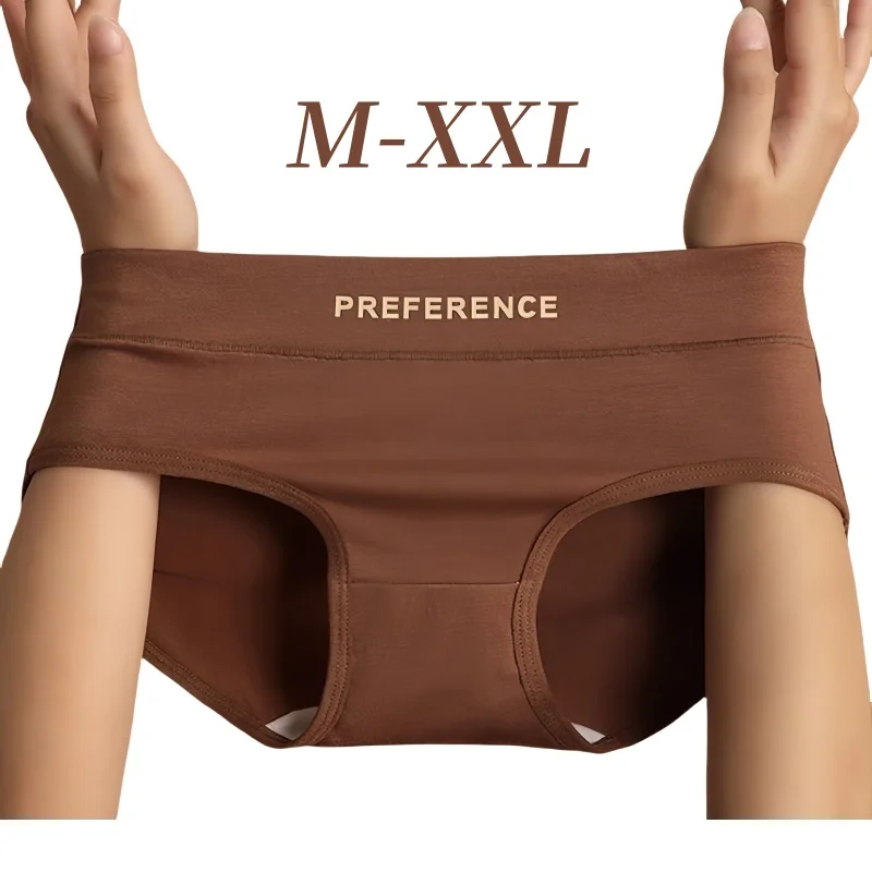 

3Pcs/Set Women Cotton Panties Mid Waist Briefs Breathable Intimates Breathable Underwear M-2XL Soft Panties