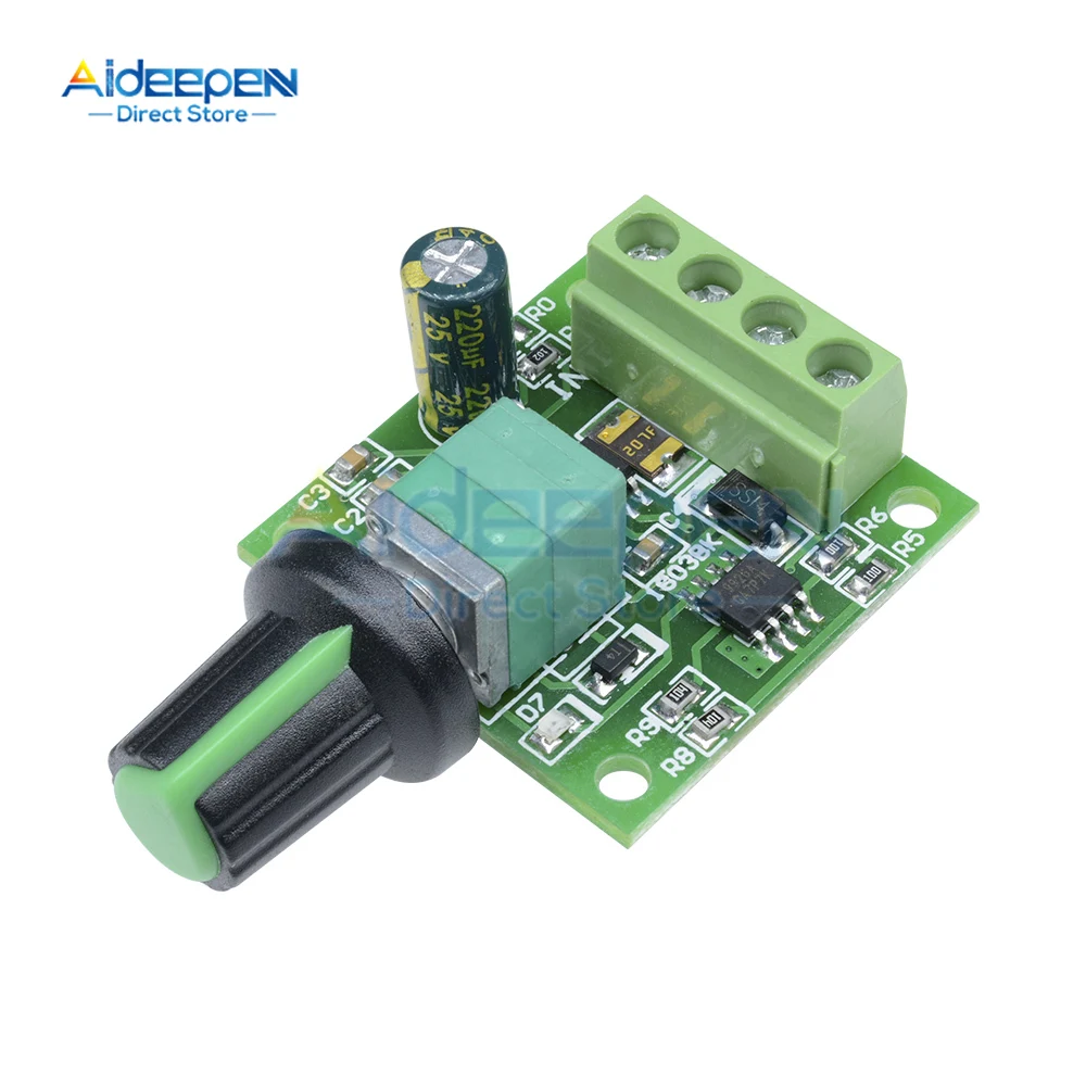 Mini 2A 5V 12V DC Motor PWM Speed Controller Module DC-DC 1.8-15V Adjustable Speed Regulator Control Governor Switch 12V