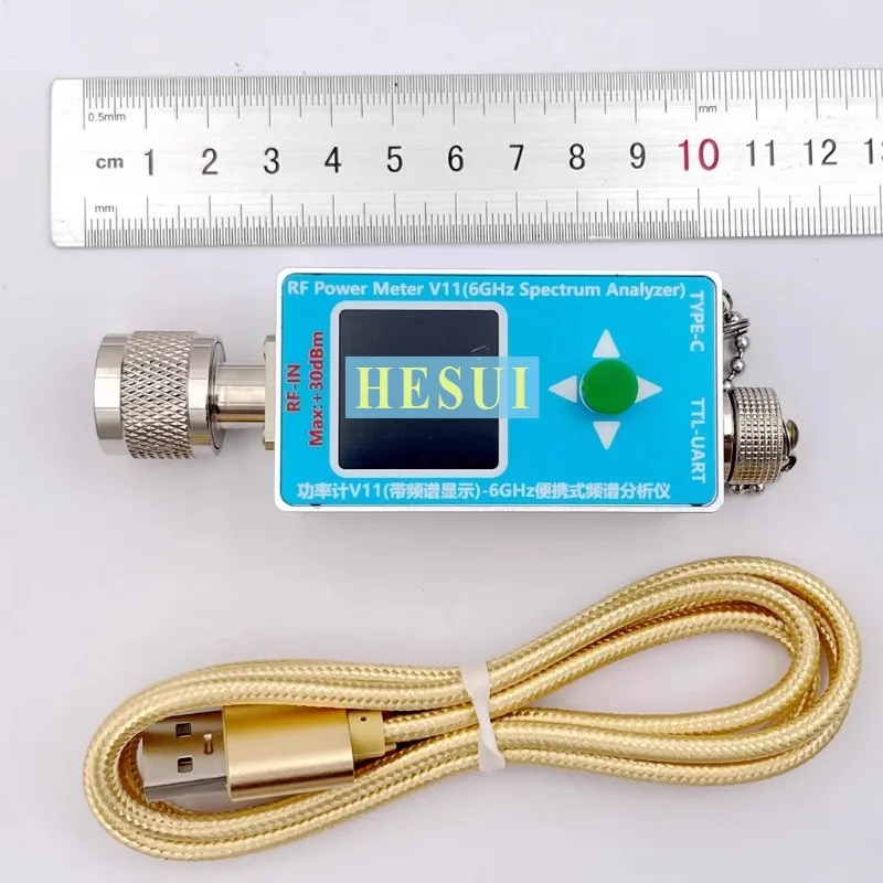 N-type RF power meter V11 TYPE-C communication power detector 6GHZ spectrum analyzer EMC detection